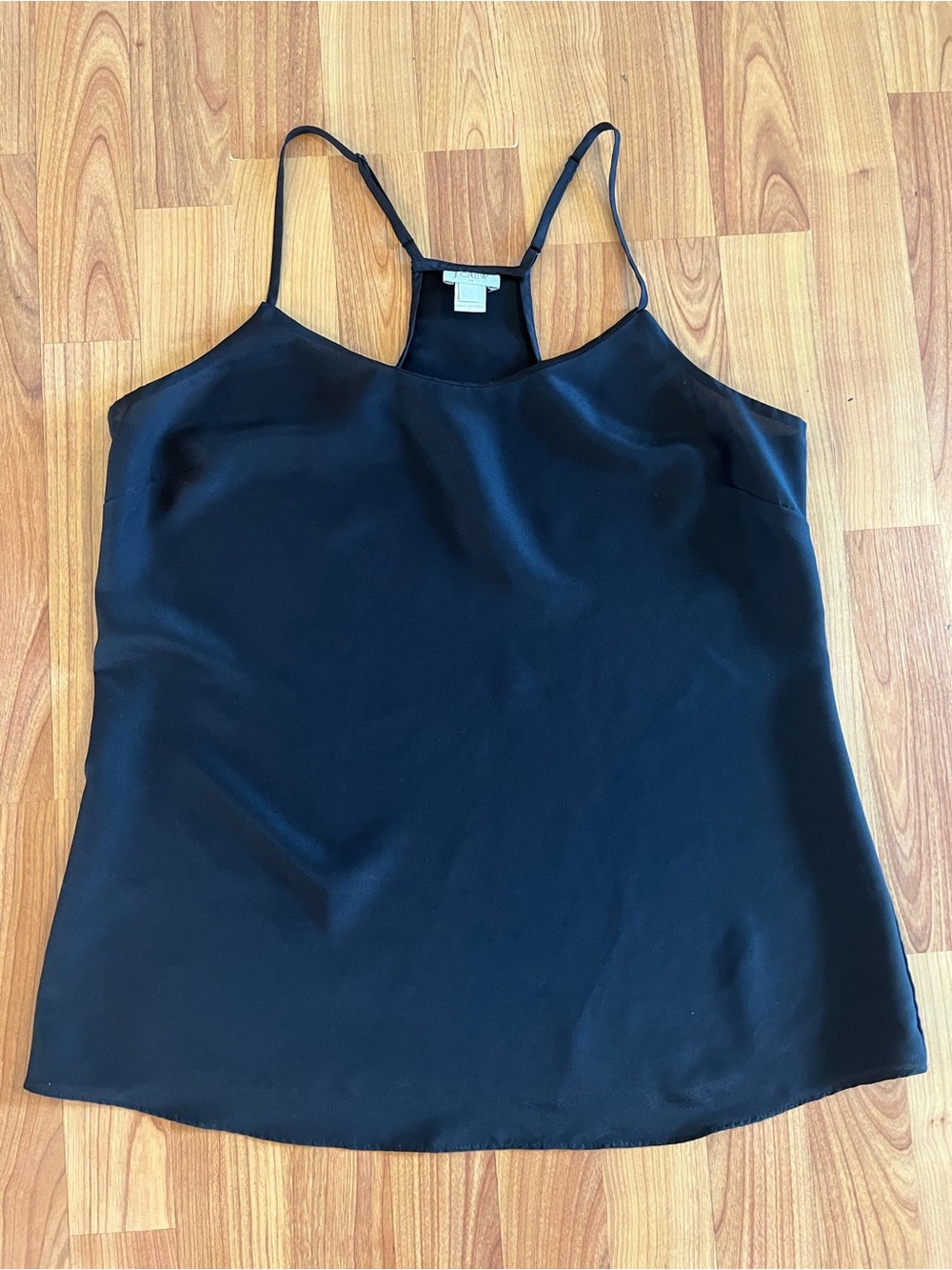 J. Crew Black Sheer Racerback Camisole
